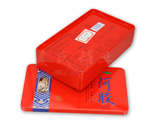 阿膠固元糕鐵盒 阿膠固元糕鐵盒背面圖