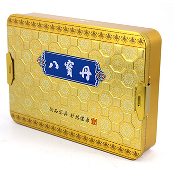 長(zhǎng)方形八寶丹精裝大鐵盒_保健品包裝大鐵盒定做工廠(chǎng)